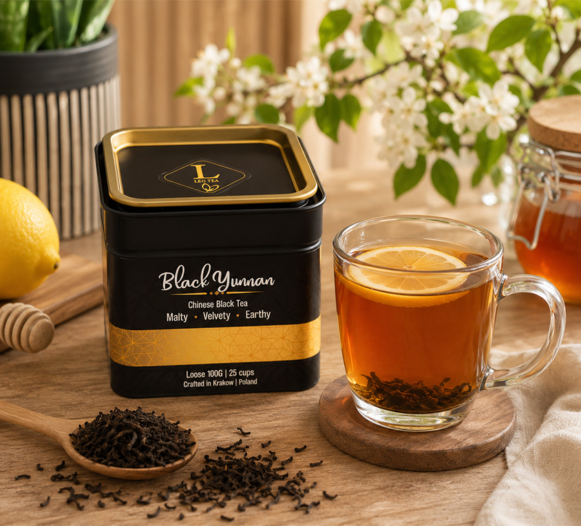 Black Yunnan OP z miodem i cytryną